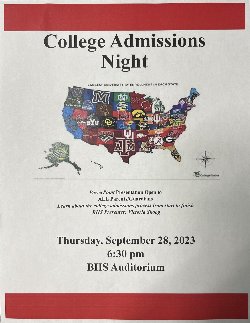 College Admissions Night Flyer